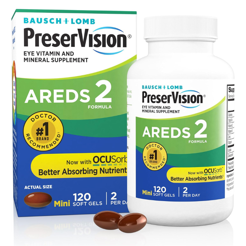 PreserVision™ Complément Pour Les Yeux Avec Vitamine C, Vitamine E, Zinc et Cuivre - 120 Capsules