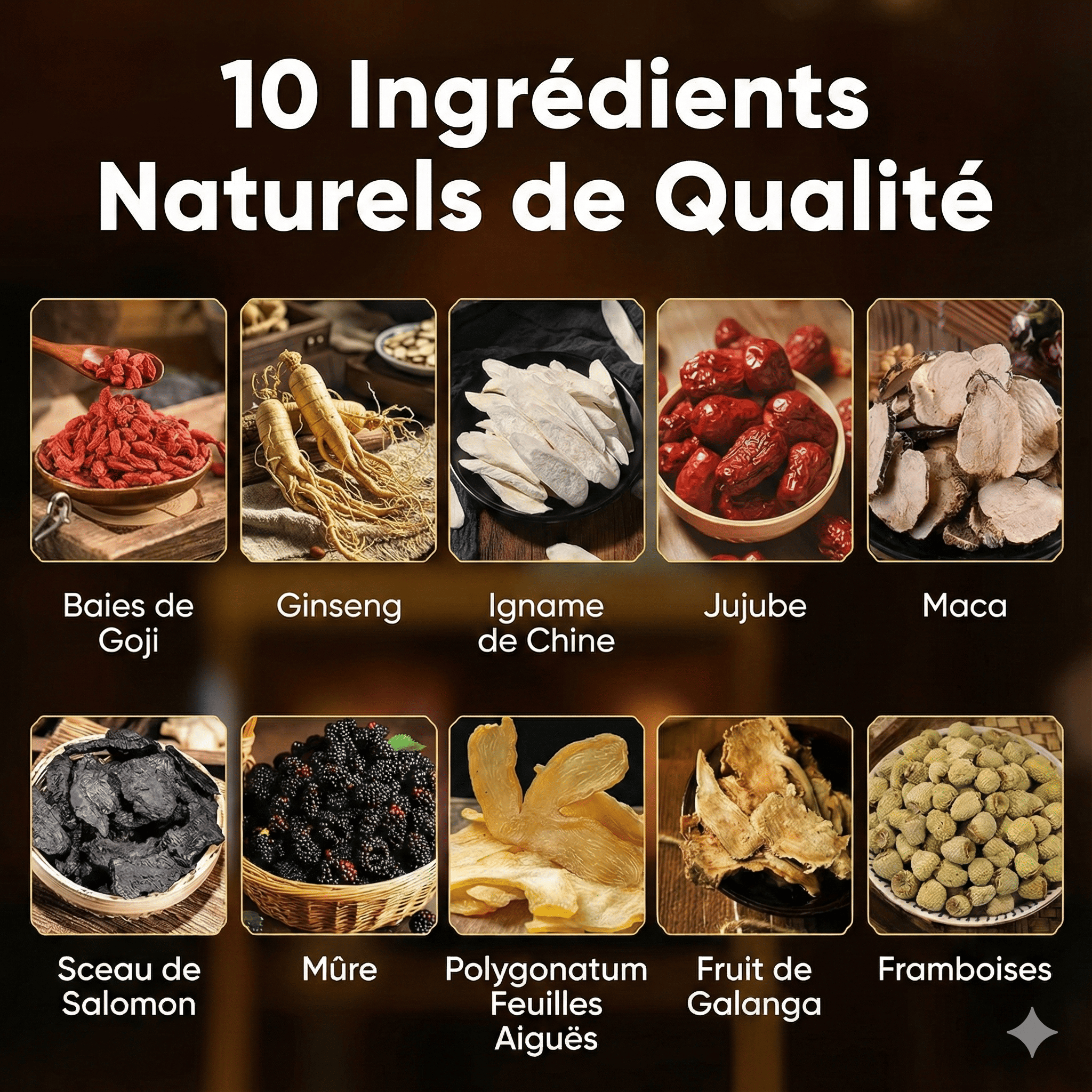 GENSTHÉ™ Thé Pour Les Reins Au Ginseng Avec Six Trésors Formule - (10 Sachets par Boîte)